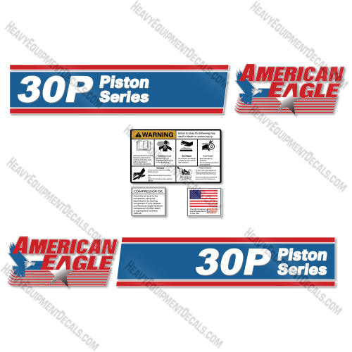 Fits American Eagle 30P Decal Kit Air Compressor  