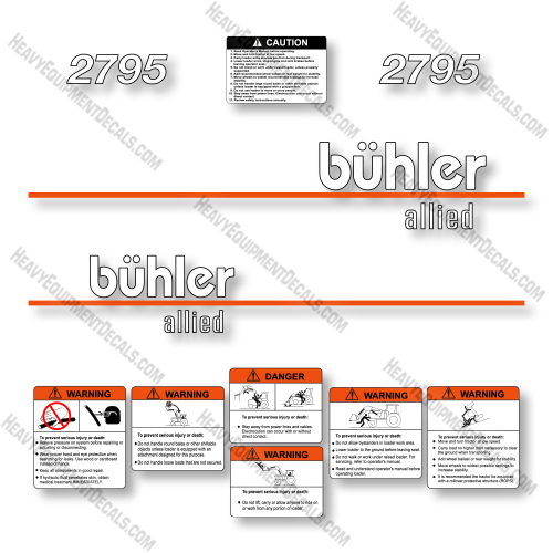 Buhler 2795 Decal Kit Loader - Aftermarket Kit 