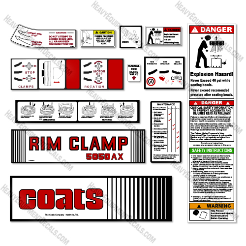 Coats 5050ax Decal Tire Changer - Aftermarket Kit  