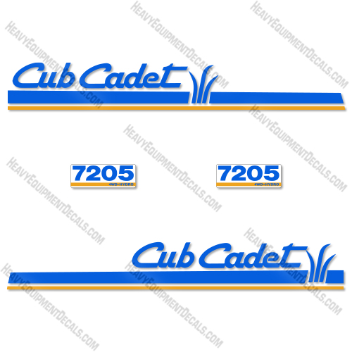 Cub Cadet 7205 Decal Kit Tractor - Aftermarket Kit 