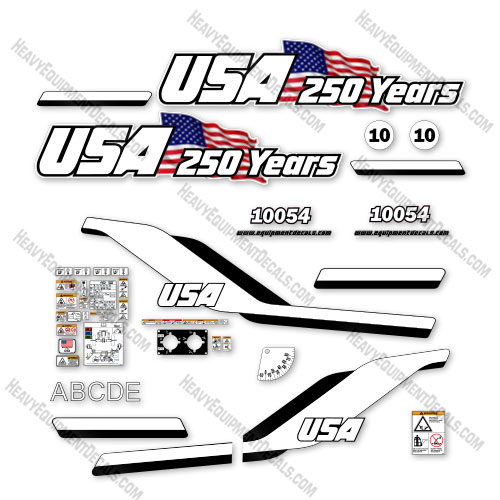 Custom USA Upgrade Fits JLG SKYTRAK 10054 Decal Kit Telehandler - Aftermarket Kit 10054, decal kit, sky,