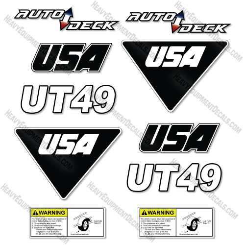 Custom USA Decal Upgrade Fits JLG UT49 Trailer - Aftermarket Kit decal kit, g5-19a, g5, 19a