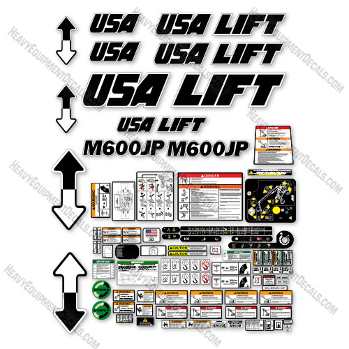 Custom USA Upgrade Fits M600J Decal Kit Boom Lift - Aftermarket Kit 600, 600j, m600, m600j