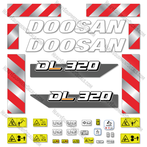 Fits Doosan DL320 7 Decal Kit Wheel Loader 