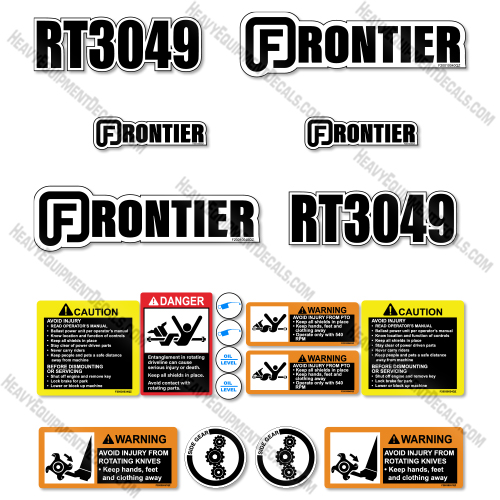 Fits Frontier RT3049 Decal Kit Tiller  decal kit