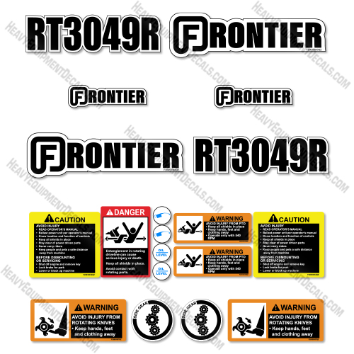 Fits Frontier RT3049R Decal Kit Tiller   decal kit
