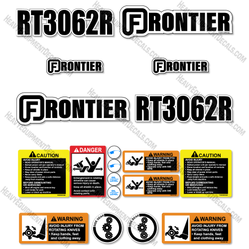 Fits Frontier RT3062R Decal Kit Tiller   decal kit