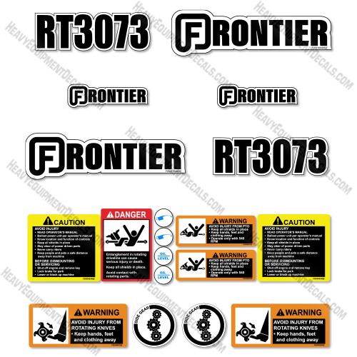 Fits Frontier RT3073 Decal Kit Tiller  decal kit