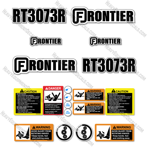 Fits Frontier RT3073R Decal Kit Tiller  decal kit