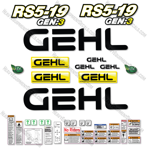 Fits GEHL RS5-19 GEN:3 Decal Kit Forklift decal kit, gehl,  