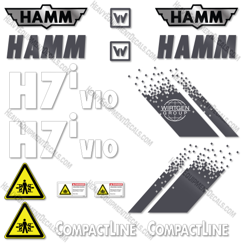 Fits Hamm H 7i VIO Decal Kit Compacter 