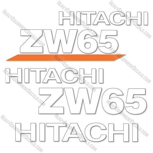 Hitachi ZW 65-6C Decal Kit Wheel Loader - Aftermarket Kit  decal kit,hitachi,decals