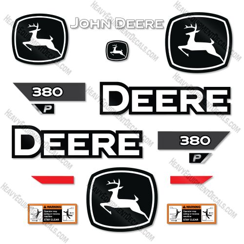 Fits John Deere 380P Decal Kit Excavator  decal kit, deere, john deere