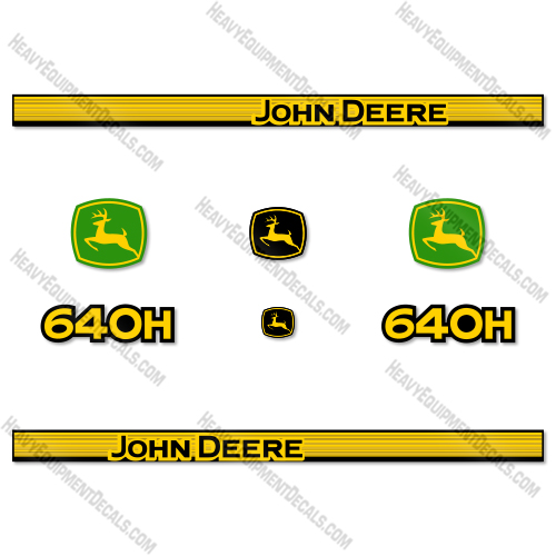 Fits John Deere 640H Decal Kit Skidder decal kit, john deere