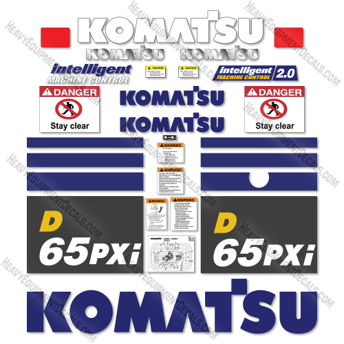 Fits Komatsu D65PXI-18 Decal Kit Dozer  
