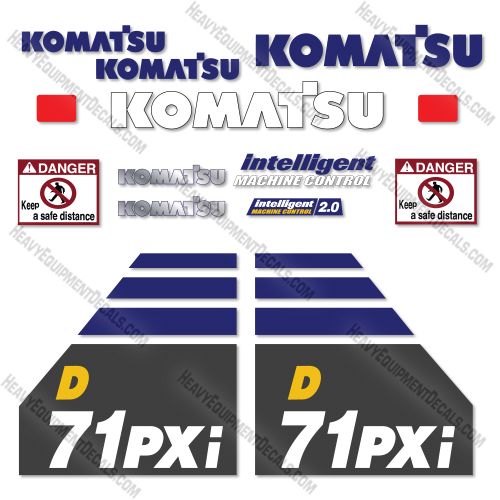 Fits Komatsu D71PXi-24 Decal Kit Dozer   