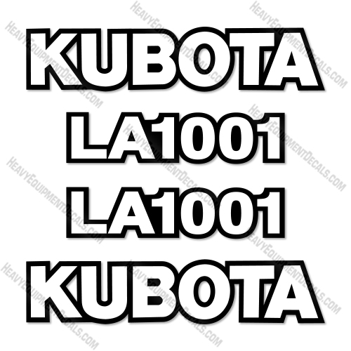 Kubota LA1001 Decal Kit Front End Loader  - Aftermarket Kit 