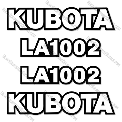 Kubota LA1002 Decal Kit Front End Loader  - Aftermarket Kit  