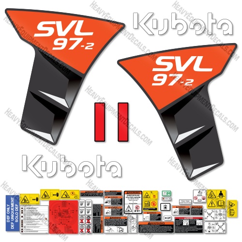 Fits Kubota SVL 97-2 Decal Kit Track Loader 97, 97-2, decal kit, Kubota,  svl97, svl97-2