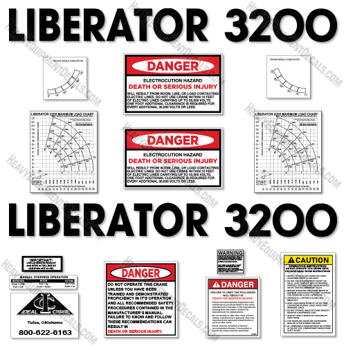 Fits Liberator 3200 Decal Kit Crane  