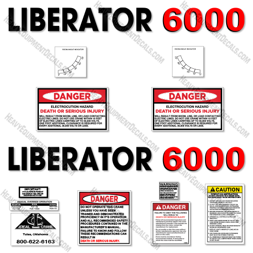 Fits Liberator 6000 Decal Kit Crane  decal kit