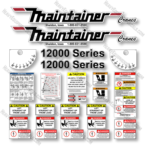 Maintainer 12000 Decal Kit Air Crane - Aftermarket Kit  
