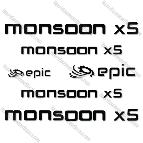 Fits Monsoon X5 Decal Kit Wheel Loader decal kit,  monsoon