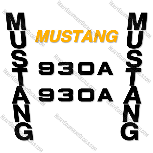 Fits Mustang 930A Decal Kit Skid Steer Loader decal kit