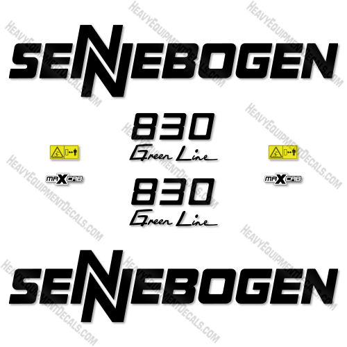 Fits Sennebogen 830 Green Line Decal Kit Material Handler  825, decal kit