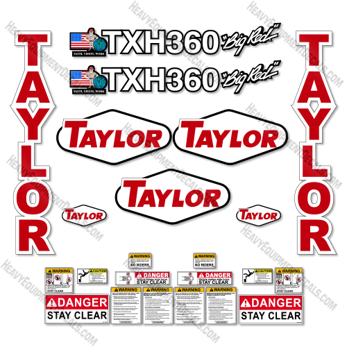 Fits Taylor TXH360 Decal Kit Forklift 