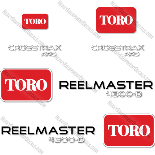 Toro 4300-D Decal Kit Mower- Aftermarket Kit  decal kit toro