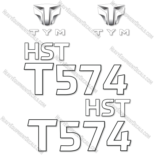 Fits TYM T574 HST Decal Kit Tractor 