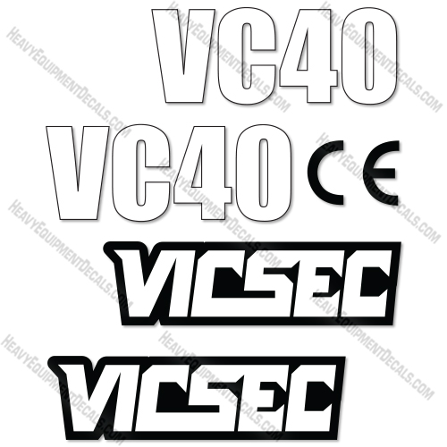 Fits Vicsec VC40 Decal Kit Excavator  decal kit, deere, john deere
