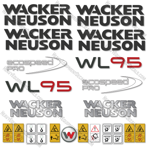 Fits Wacker Neuson WL95 Decal Kit Wheel Loader 