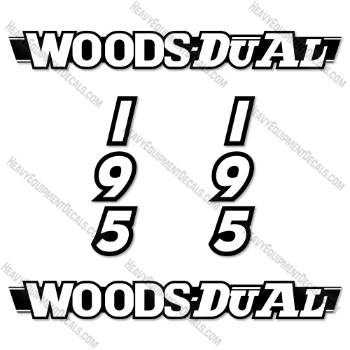 Fits Woods Dual 195 Style 1 Decal Kit Tractor   decal kit