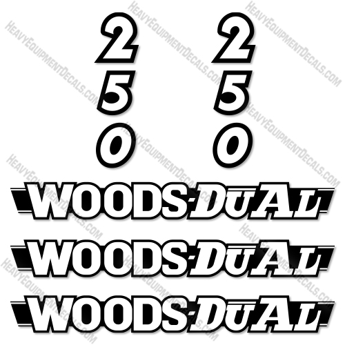Fits Woods Dual 250 Decal Kit Tractor  decal kit