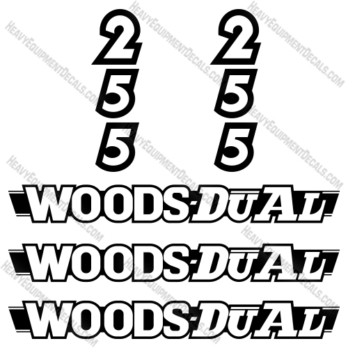 Fits Woods Dual 255 Decal Kit Tractor   decal kit