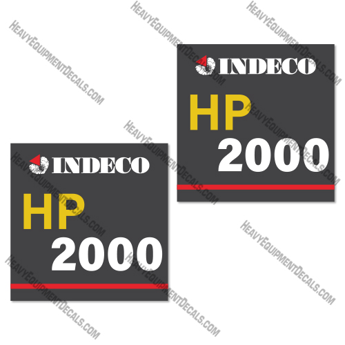 Indeco HP2000 Decal Kit Hydraulic Hammer - Aftermarket Kit 