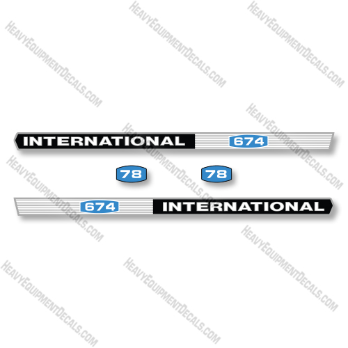 International 674 Decal Kit Tractor - Aftermarket Kit decal kit
