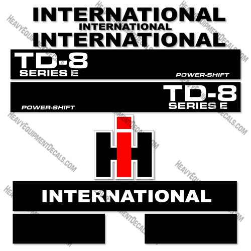 International TD-8E Decal Kit Crawler Bulldozer - Aftermarket Kit decals, decal kit, international