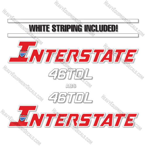 Interstate 46TDL Decal Kit Trailer- Aftermarket Kit 18, 18dt, decal kit