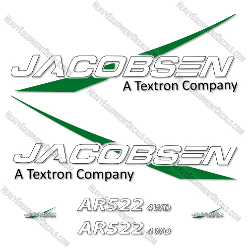 Jacobsen AR-522-4WD Decal Kit Rotary Mower - Aftermarket Kit decals, decal kit