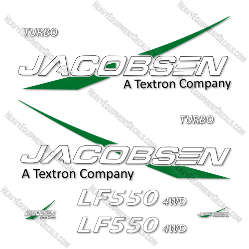 Jacobsen AR-550-4WD Decal Kit Mower - Aftermarket Kit decals, decal kit
