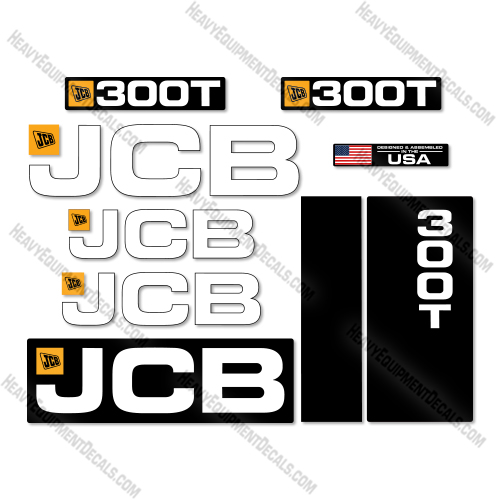 JCB 300T 2019-2020 Decal Kit Compact Track Loader - Aftermarket Kit 