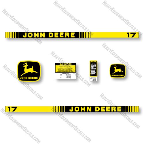 John Deere 17 Decal Kit Lawn Cart - Aftermarket Kit  decal kit, deere, john deere