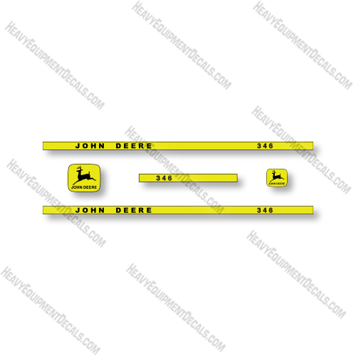 John Deere 346 Decal Kit Baler - Aftermarket Kit   decal kit, deere, john deere