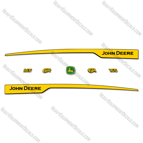  John Deere 6R-165 Decal Kit Tractor - Aftermarket Kit   decal kit, decals, 6r-165, 6r, 165