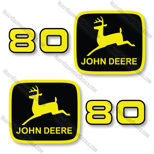 John Deere 80 Decal Kit Crawler Excavator- Aftermarket Kit decal kit, deere, john deere