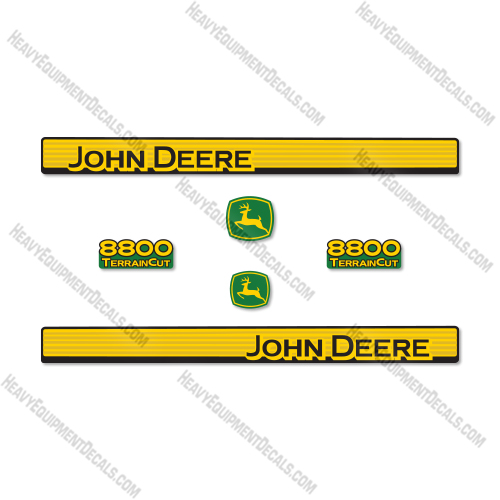 John Deere 8800 Decal Kit Terrain Cut Mower - Aftermarket Kit   decal kit, deere, john deere
