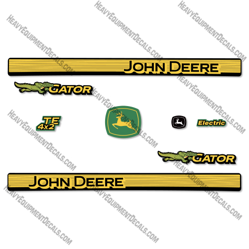 John Deere Gator TE4X2 Electric Decal Kit UTV - Aftermarket Kit  gator, decal kit, deere, john deere, electric